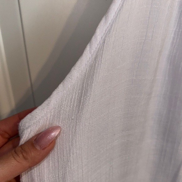 Mlle Gabrielle- White Sleeveless High-Low Maxi Dress size Medium - Picture 3 of 10